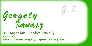 gergely kanasz business card